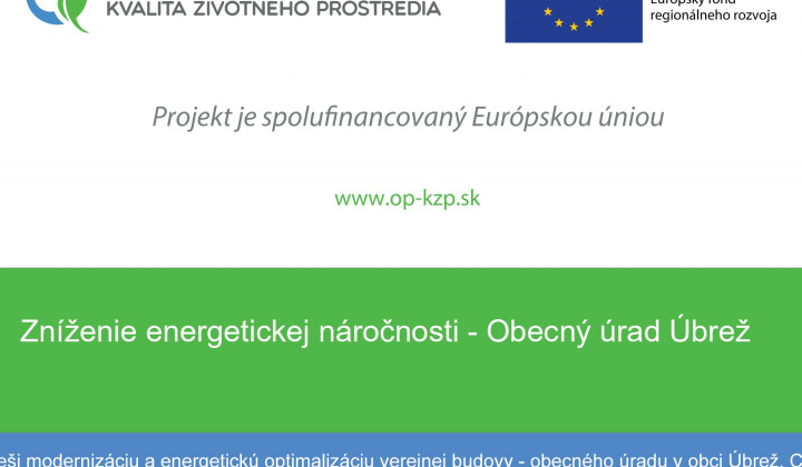 Fotka - Zníženie energetickej náročnosti - Obecný úrad Úbrež