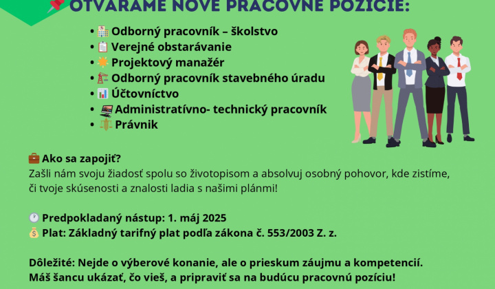 Fotka - Nové administratívne pozície v Meste Sobrance 